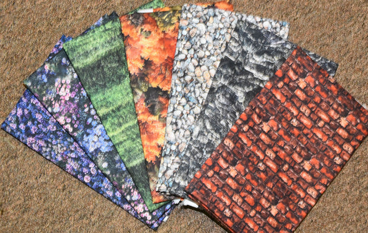 Set of seven Landscape Fat Qusrters