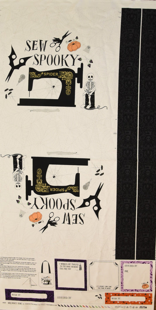 Mr Bones Sews Tote panel